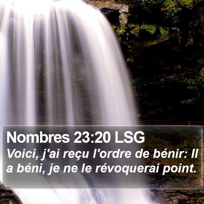 Nombres 23:20 LSG Bible Verse Image