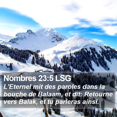 Nombres 23:5 LSG Bible Verse Image