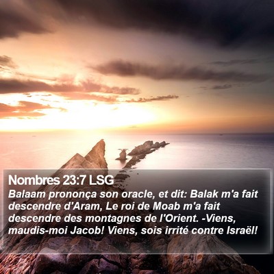 Nombres 23:7 LSG Bible Verse Image
