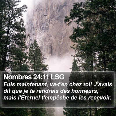 Nombres 24:11 LSG Bible Verse Image