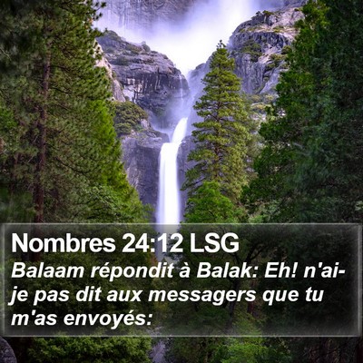 Nombres 24:12 LSG Bible Verse Image