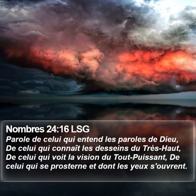 Nombres 24:16 LSG Bible Verse Image