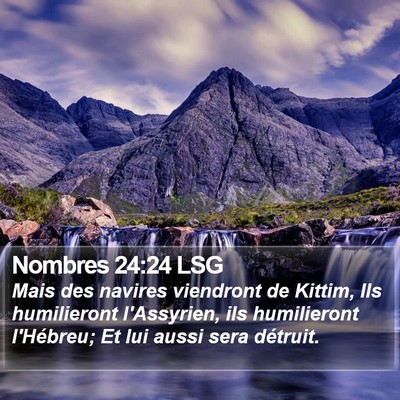 Nombres 24:24 LSG Bible Verse Image