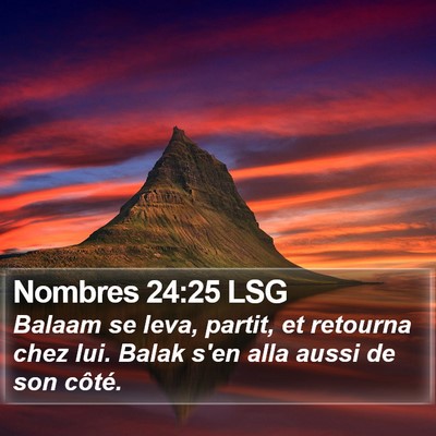 Nombres 24:25 LSG Bible Verse Image