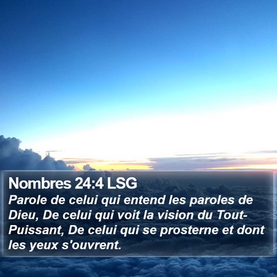 Nombres 24:4 LSG Bible Verse Image