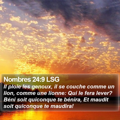 Nombres 24:9 LSG Bible Verse Image