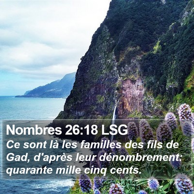 Nombres 26:18 LSG Bible Verse Image