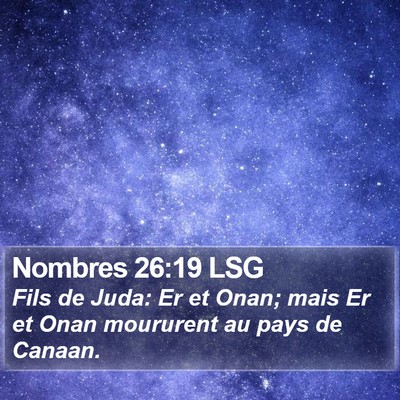 Nombres 26:19 LSG Bible Verse Image