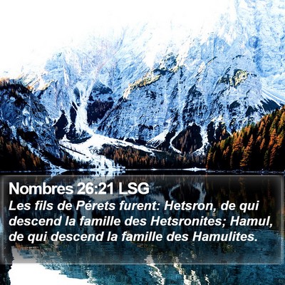 Nombres 26:21 LSG Bible Verse Image