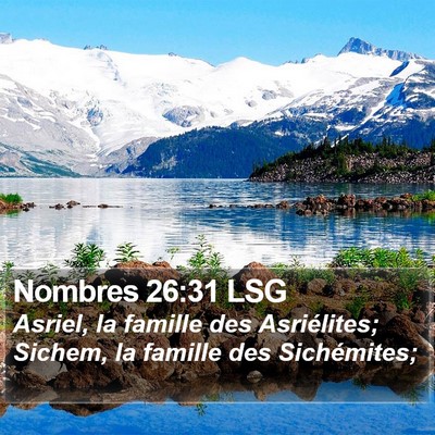 Nombres 26:31 LSG Bible Verse Image