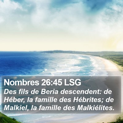 Nombres 26:45 LSG Bible Verse Image