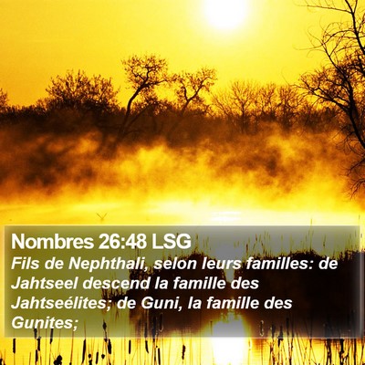Nombres 26:48 LSG Bible Verse Image