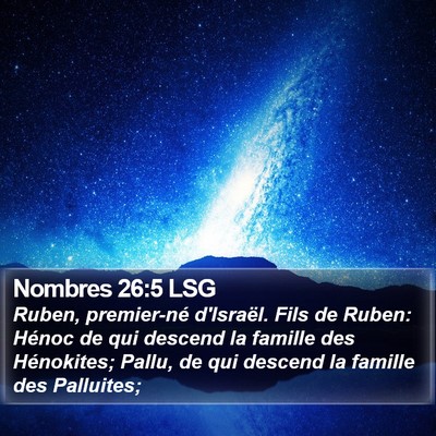 Nombres 26:5 LSG Bible Verse Image