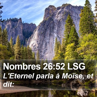 Nombres 26:52 LSG Bible Verse Image