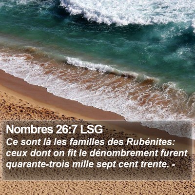 Nombres 26:7 LSG Bible Verse Image