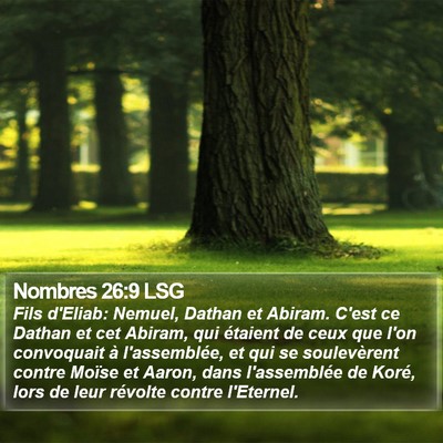 Nombres 26:9 LSG Bible Verse Image