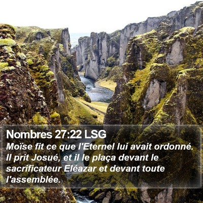Nombres 27:22 LSG Bible Verse Image