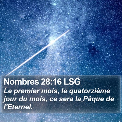Nombres 28:16 LSG Bible Verse Image