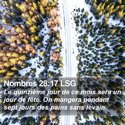 Nombres 28:17 LSG Bible Verse Image