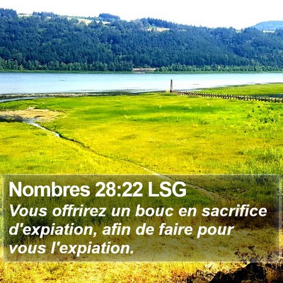 Nombres 28:22 LSG Bible Verse Image