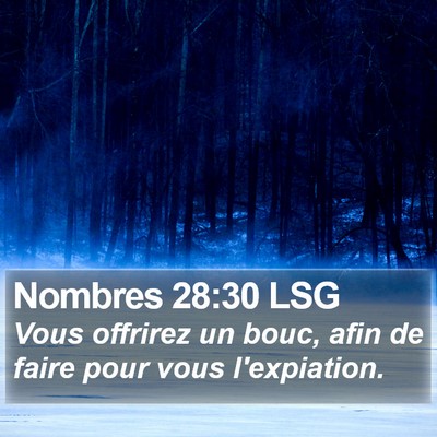 Nombres 28:30 LSG Bible Verse Image
