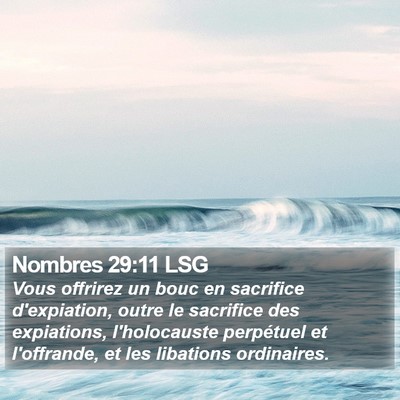 Nombres 29:11 LSG Bible Verse Image