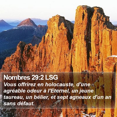 Nombres 29:2 LSG Bible Verse Image