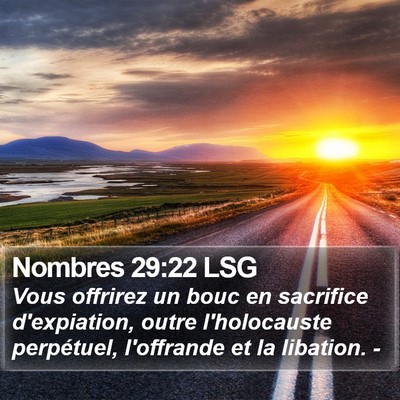 Nombres 29:22 LSG Bible Verse Image