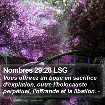 Nombres 29:28 LSG Bible Verse Image