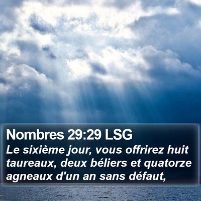 Nombres 29:29 LSG Bible Verse Image