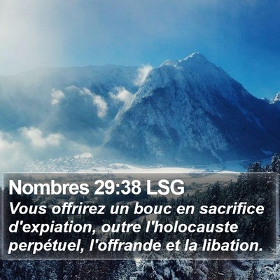 Nombres 29:38 LSG Bible Verse Image