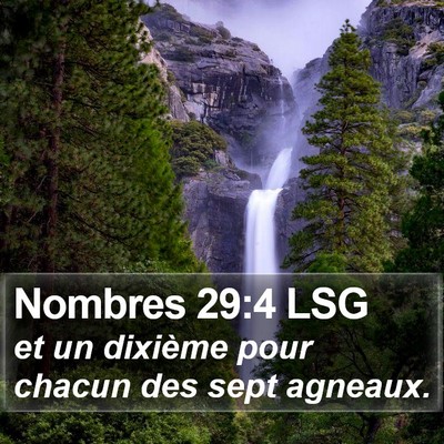 Nombres 29:4 LSG Bible Verse Image