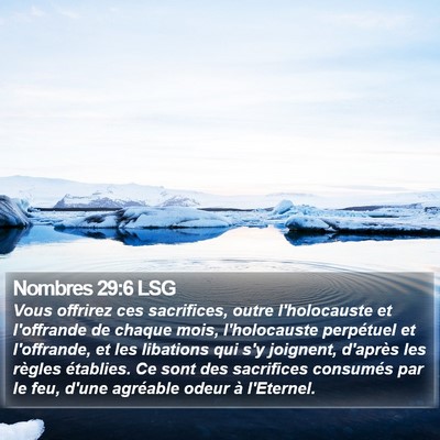 Nombres 29:6 LSG Bible Verse Image