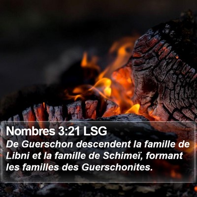 Nombres 3:21 LSG Bible Verse Image