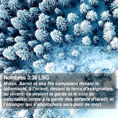 Nombres 3:38 LSG Bible Verse Image