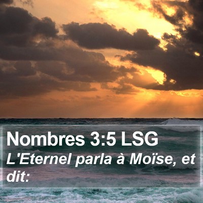 Nombres 3:5 LSG Bible Verse Image