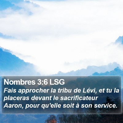 Nombres 3:6 LSG Bible Verse Image