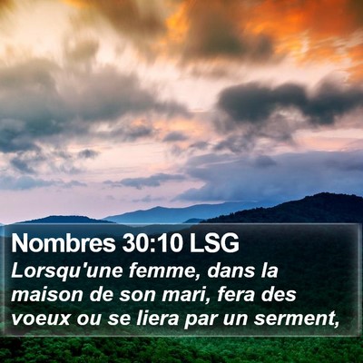 Nombres 30:10 LSG Bible Verse Image