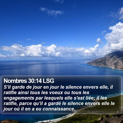 Nombres 30:14 LSG Bible Verse Image