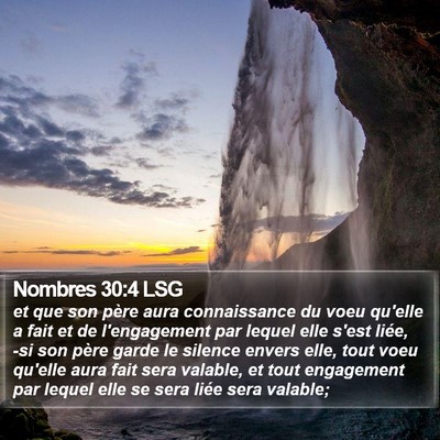 Nombres 30:4 LSG Bible Verse Image