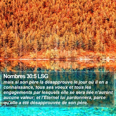 Nombres 30:5 LSG Bible Verse Image
