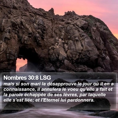 Nombres 30:8 LSG Bible Verse Image
