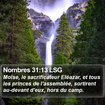 Nombres 31:13 LSG Bible Verse Image