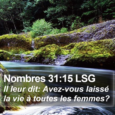 Nombres 31:15 LSG Bible Verse Image