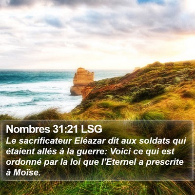 Nombres 31:21 LSG Bible Verse Image