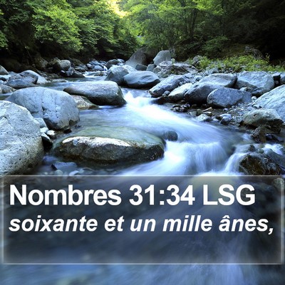 Nombres 31:34 LSG Bible Verse Image