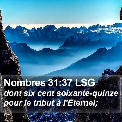 Nombres 31:37 LSG Bible Verse Image