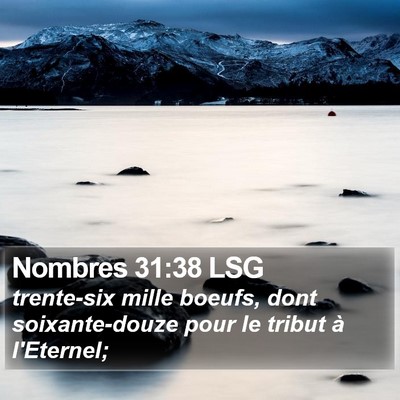 Nombres 31:38 LSG Bible Verse Image