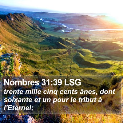 Nombres 31:39 LSG Bible Verse Image
