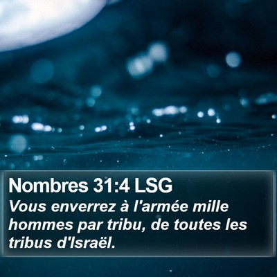 Nombres 31:4 LSG Bible Verse Image